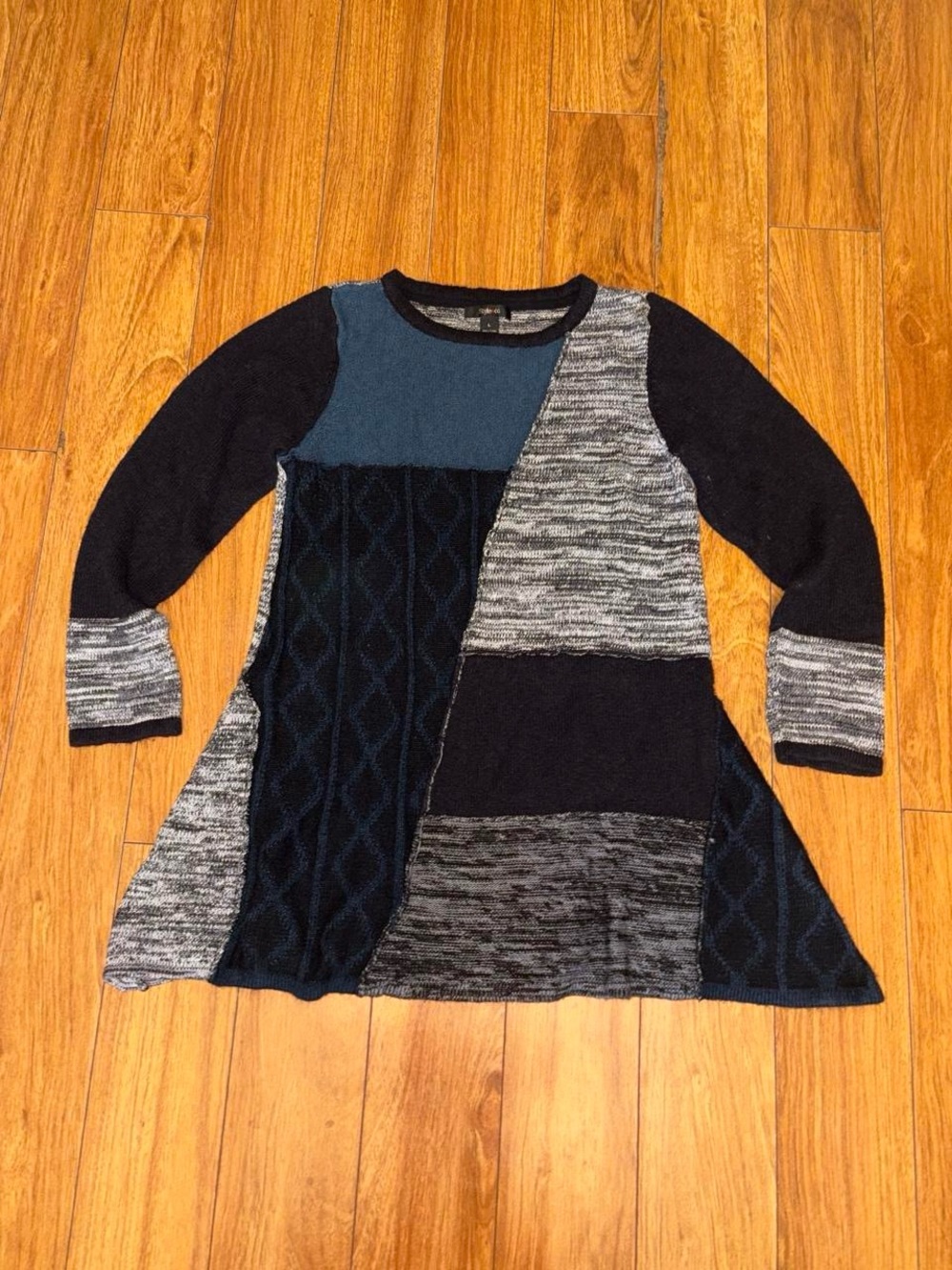 Y2K grunge patchwork sweater